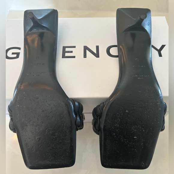 I am selling a pair of Givenchy authentic black kitten heel sandals in a size 41 - Picture 2 of 9